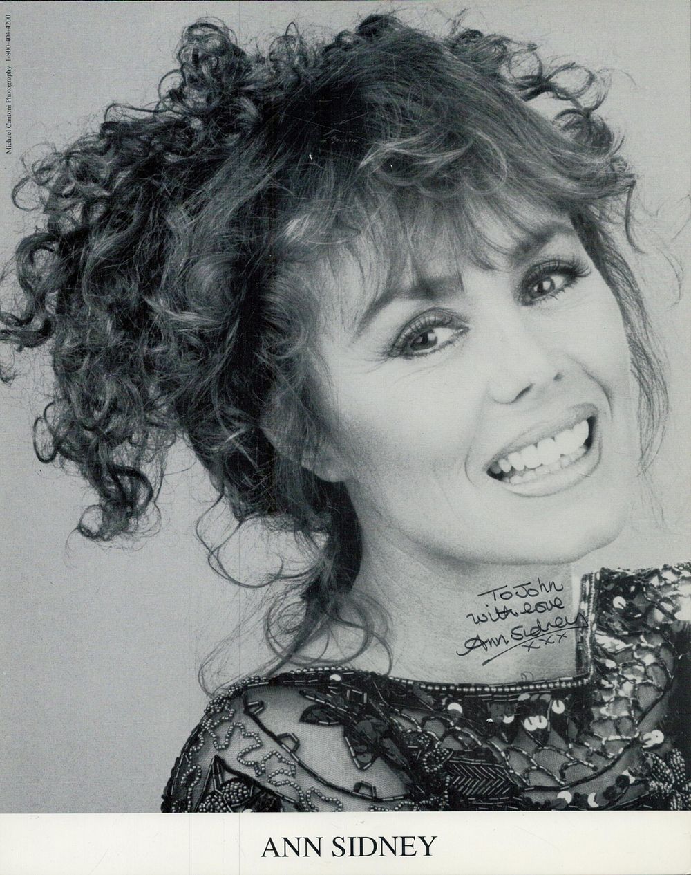 Lot 75: Ann Sidney, British actress A signed and dedicated...