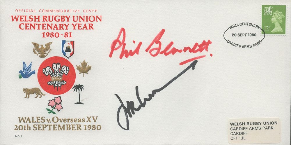 Lot 77: FDC Rugby Union - Phil Bennett (1948-2022) and...