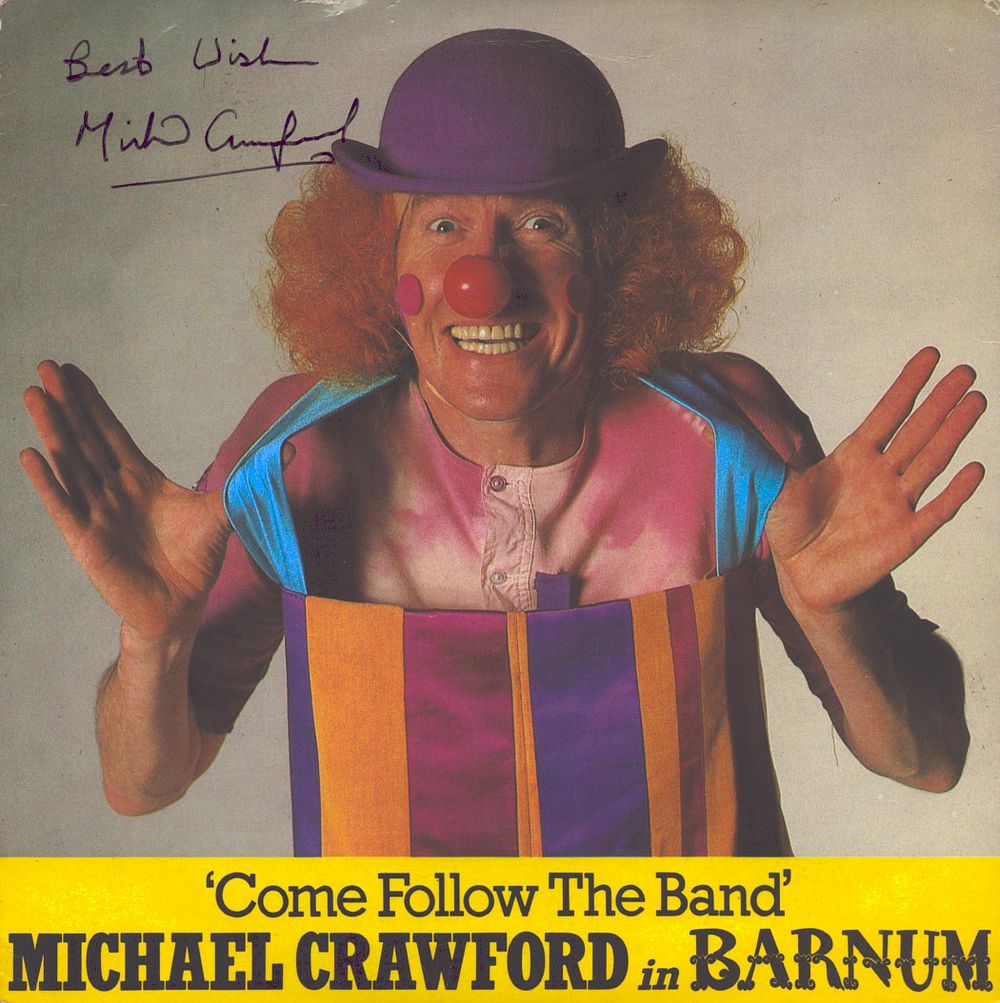 Lot 81: Michael Crawford, actor, comedian and singer signed vinyl...