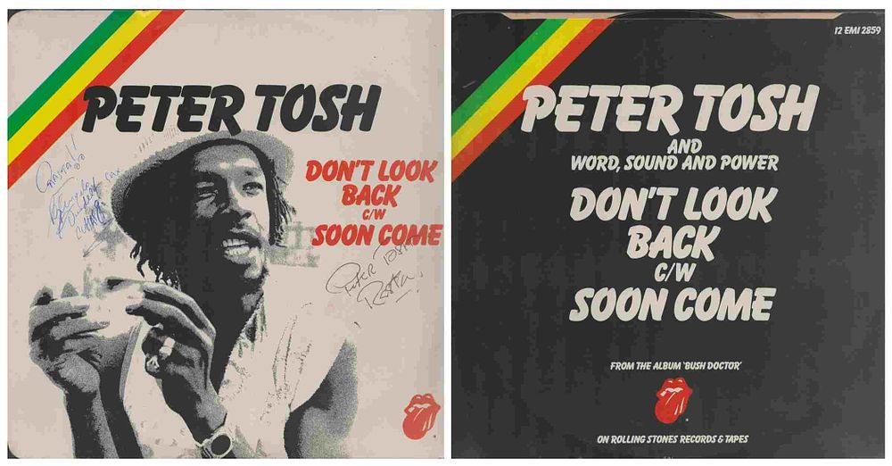 Lot 104: Peter Tosh signed record sleeve Includes Vinyl record...