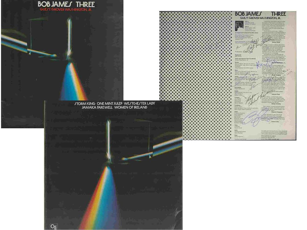 Lot 108: Multi signed Hubert Laws, Bob James 4 plus...