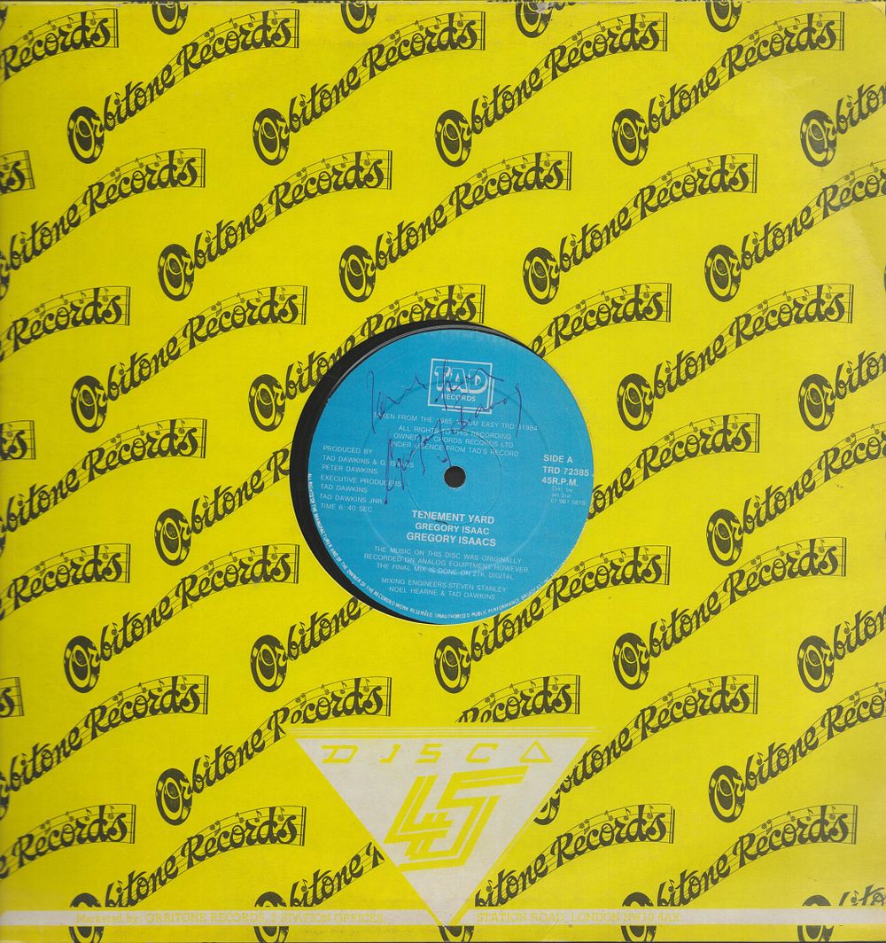 Lot 110: Gregory Isaacs, OD signed record Includes 12 Inch...