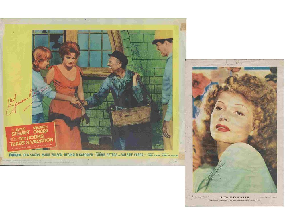 Lot 123: Actresses Collection of 2 signed posters signatures such...
