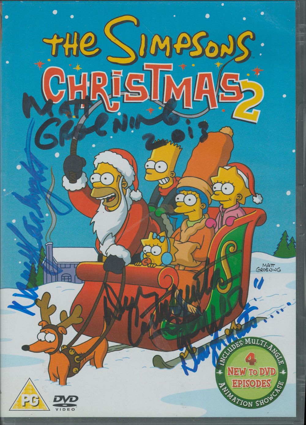 Lot 137: Matt Groening signed plus 2 others DVD sleeve,...