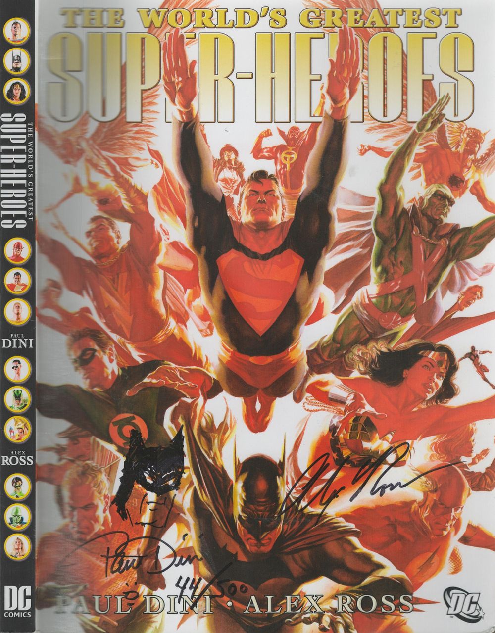 Lot 139: Multi signed Paul Dini and Alex Ross, DC...