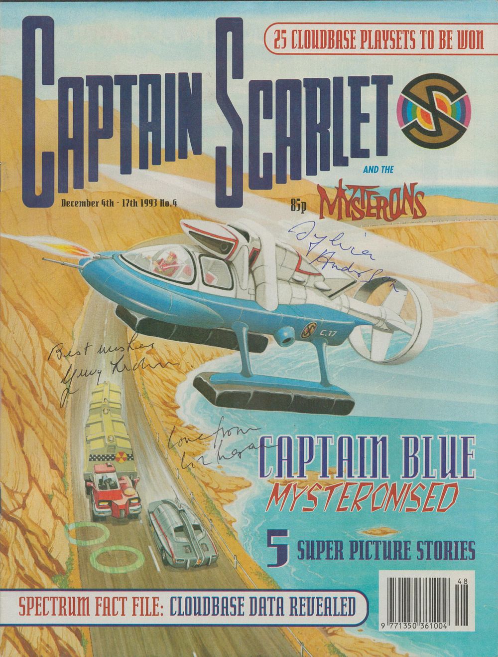 Lot 143: Multi signed Gerry Anderson, Sylvia Anderson and Liz...