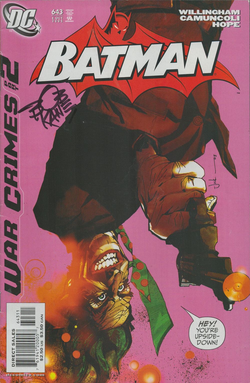 Lot 148: Bob Kane signed, Comic 'BATMAN' War Crimes part...