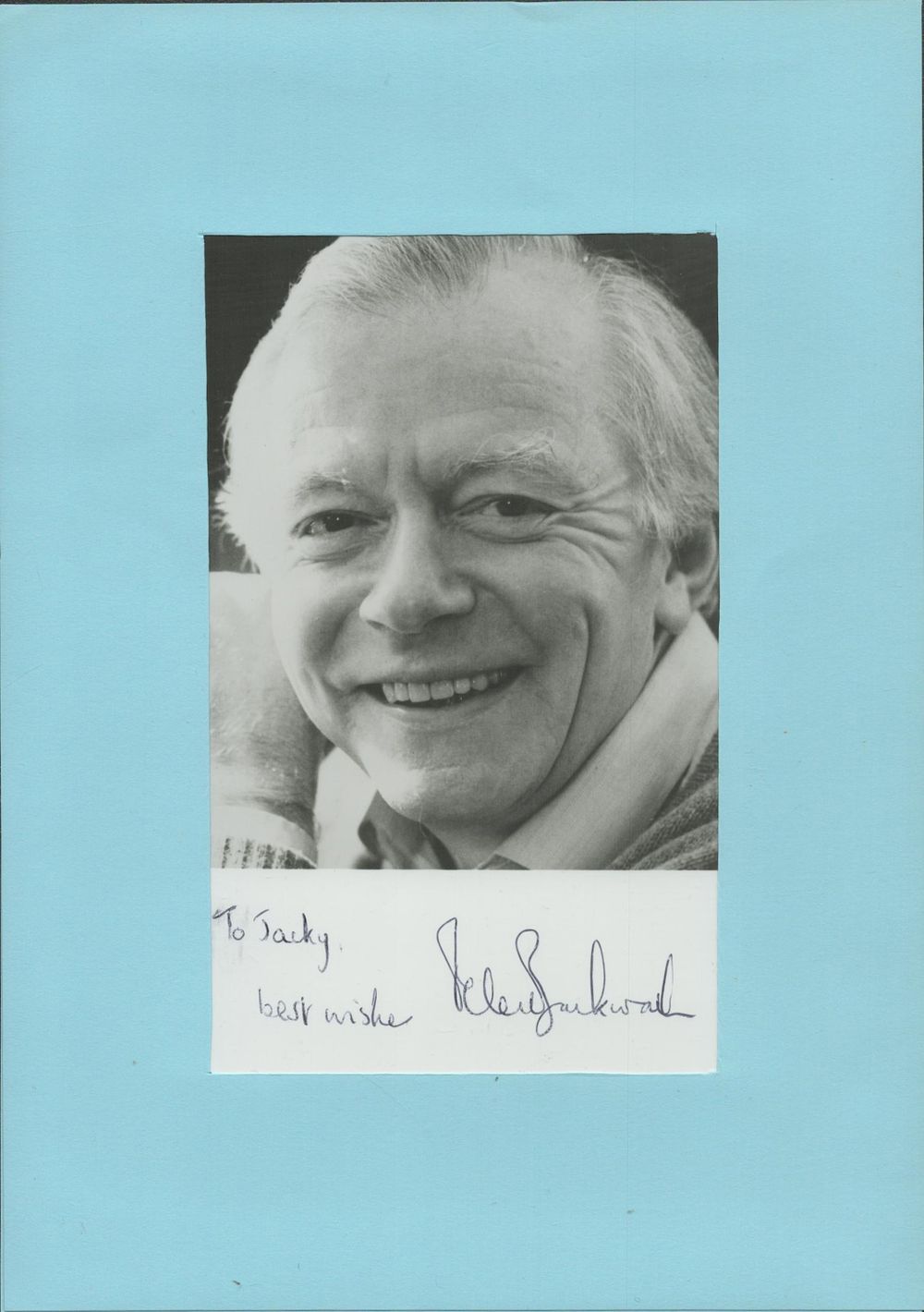 Lot 152: Peter Barkworth Signed Black and White Photo, Peter...