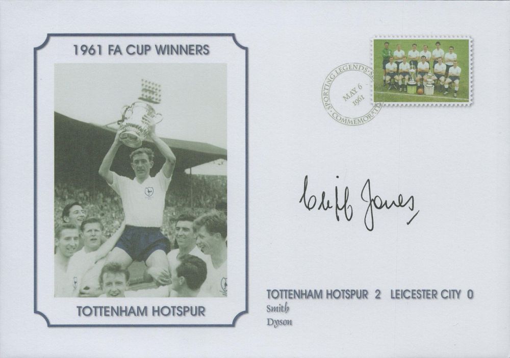 Lot 170: Tottenham Hotspur legend Cliff Jones signed 1961 FA...