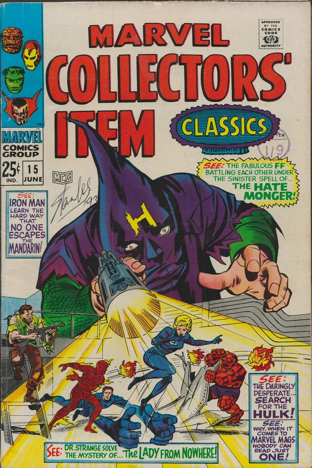 Lot 197: Stan Lee '93 signed front page plus Jack...