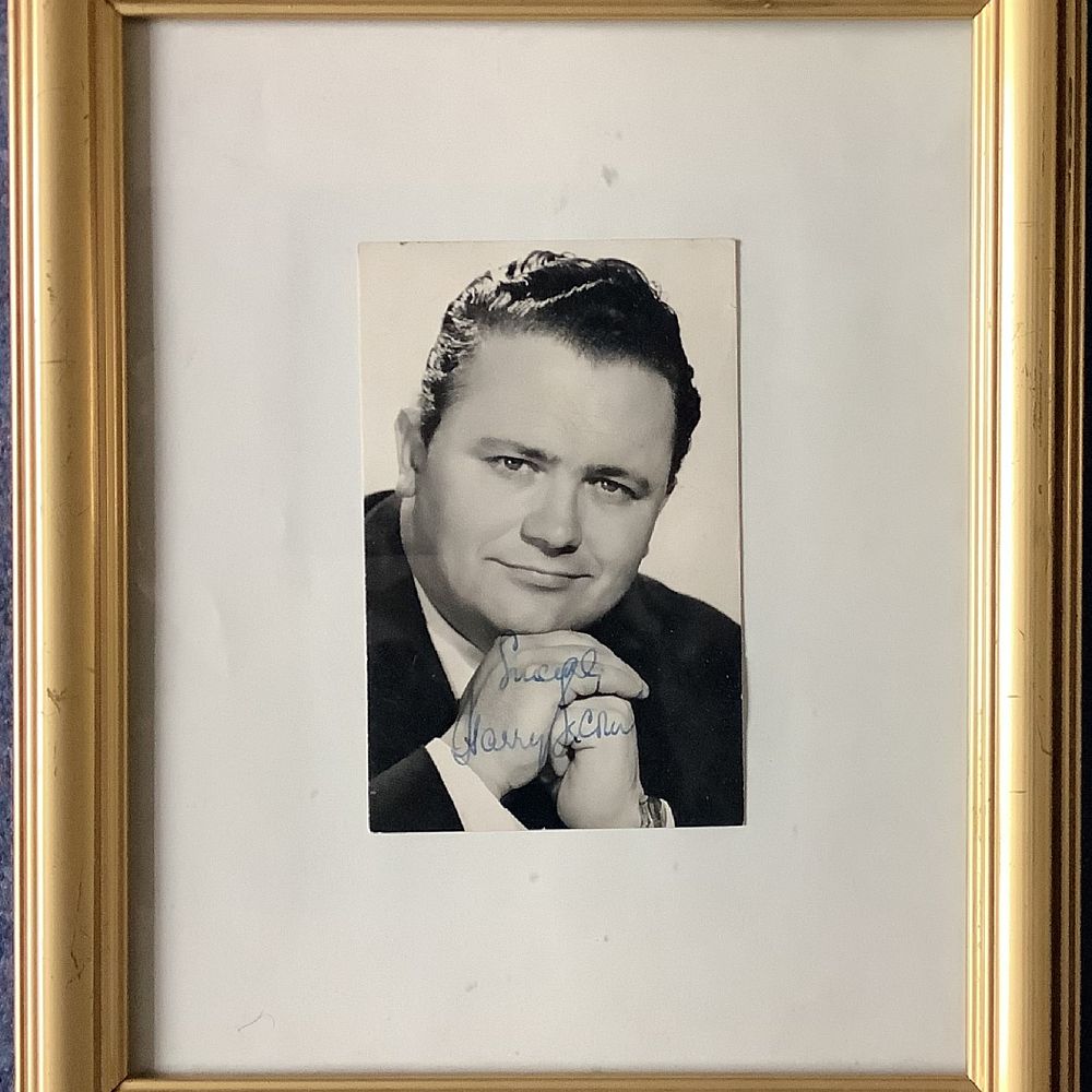 Lot 202: TV FILM! Harry Secombe signed and framed black...