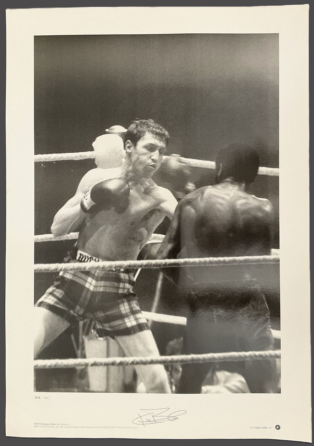 Lot 207: Boxing Ken Buchanan signed 24x16 inch World Champion...