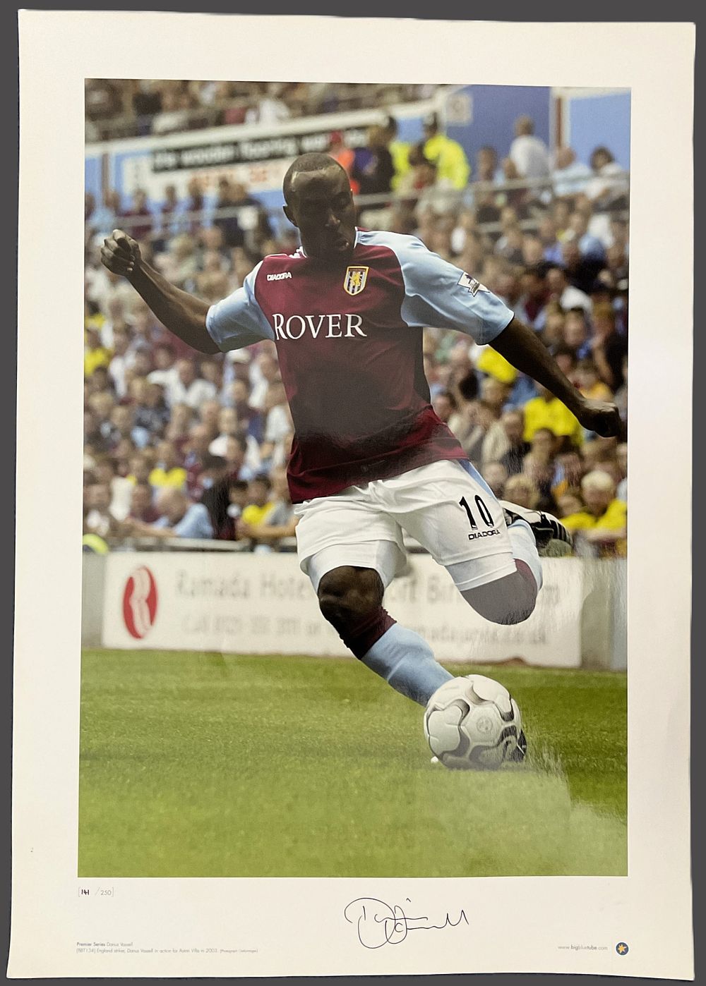 Lot 208: Football Darius Vassell signed 24x16 inch Premier Series...