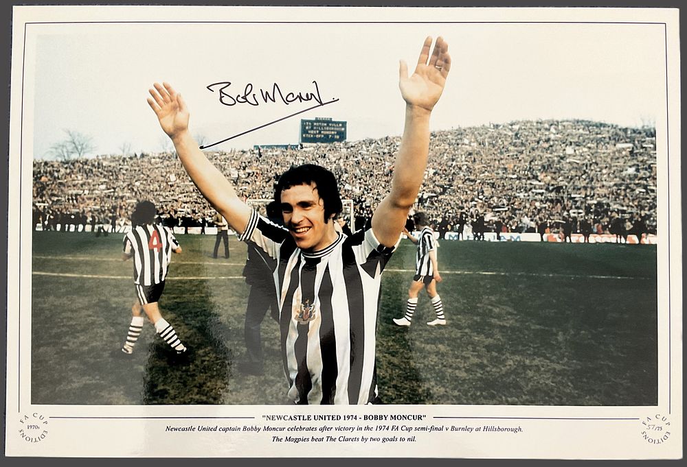 Lot 214: Football Legend Bobby Moncur signed Newcastle United 1974...
