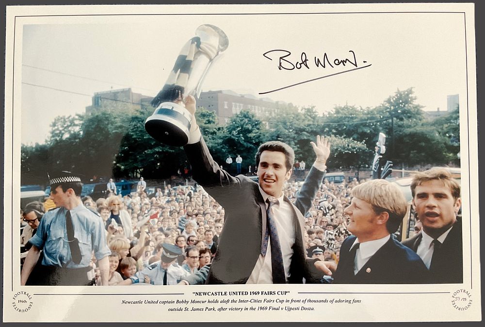 Lot 215: Football Legend Bobby Moncur signed Newcastle United 1968...