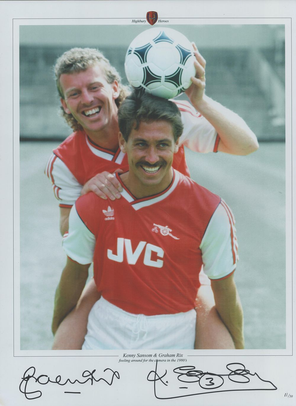 Lot 223: Football Kenny Sansom and Graham Rix signed Highbury...