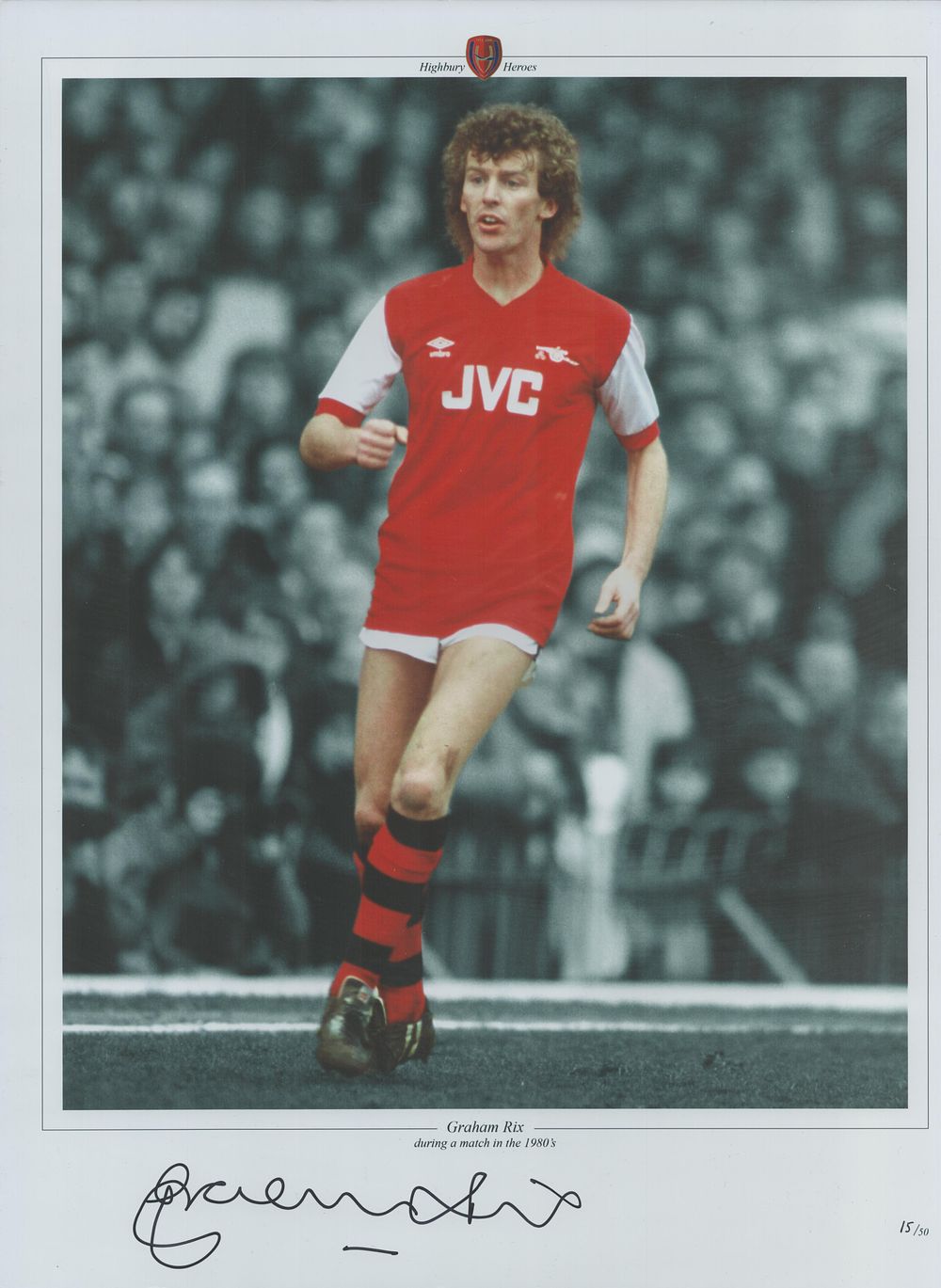 Lot 225: Football Graham Rix signed Highbury Heroes 16x12 inch...