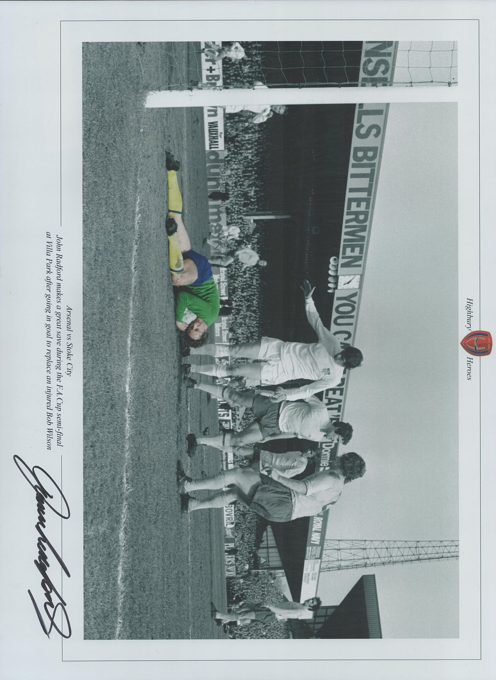 Lot 226: Football John Radford signed Highbury Heroes colourised limited...