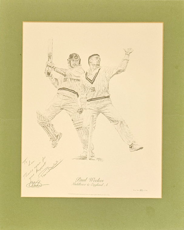 Lot 228: Cricket Paul Weekes Middlesex and England A signed...