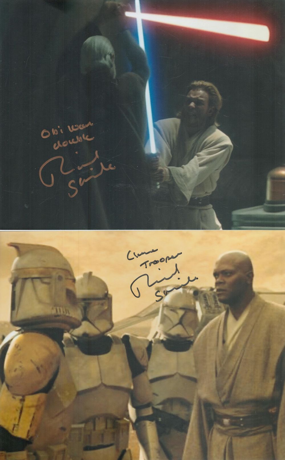 Lot 259: Star Wars collection three Richard Stride signed movie...