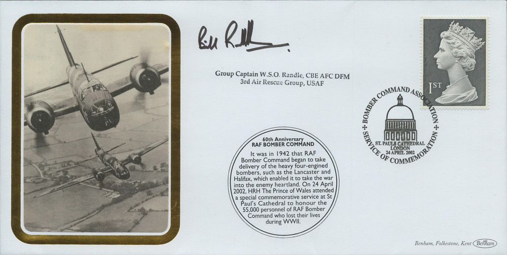 Lot 261: Gr Cpt Bill Randle CBE, AFC,DFM signed 60th...