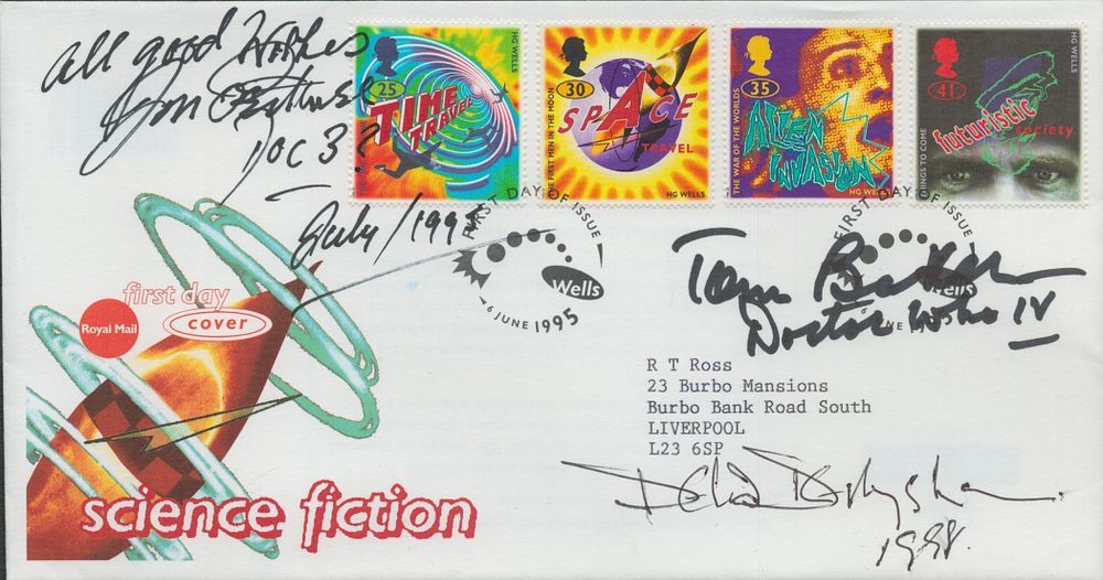 Lot 264: Doctor Who multi signed Science Fiction FDC signatures...