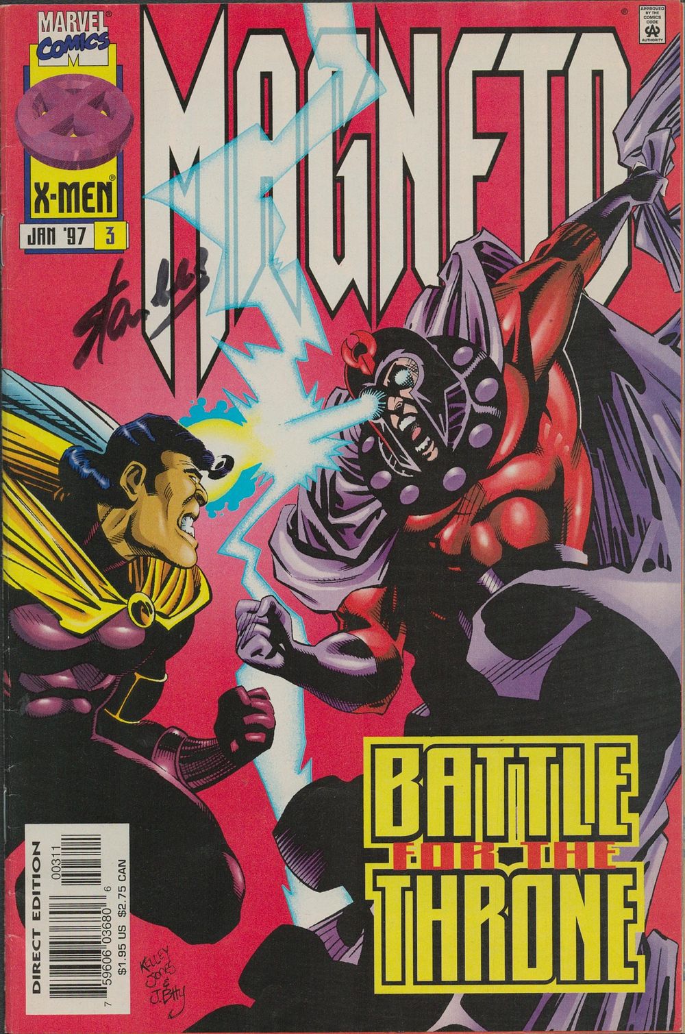 Lot 268: Stan Lee signed Marvel Comic Magneto Battle for...