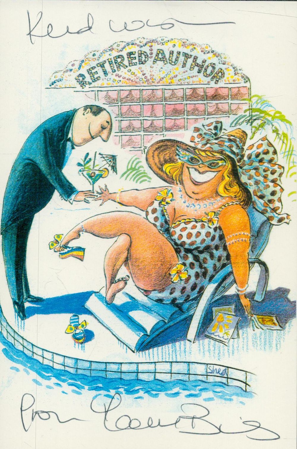 Lot 285: Author Maeve Binchy signed 6 x 4 inch...