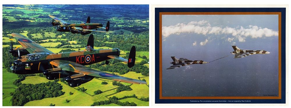 Lot 374: Military Collection of 2 Prints, Avro Lancaster Bomber...