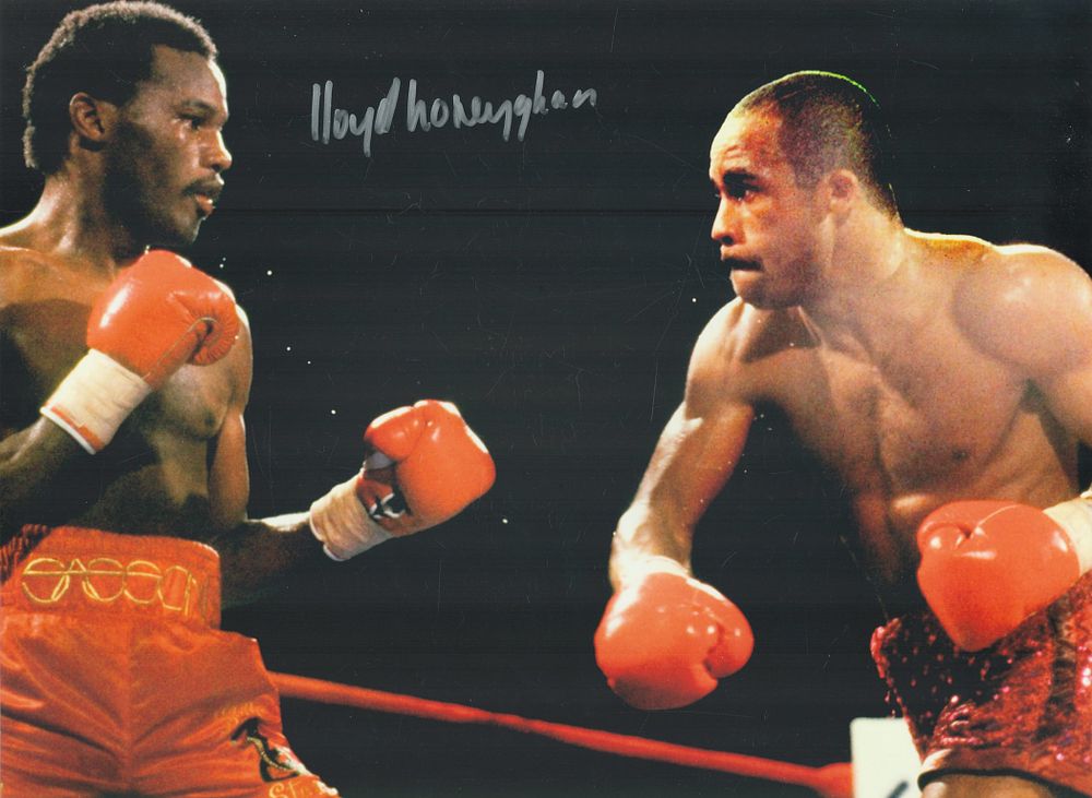 Lot 413: Boxing Lloyd Honeyghan signed 16x12 colour photo pictured...