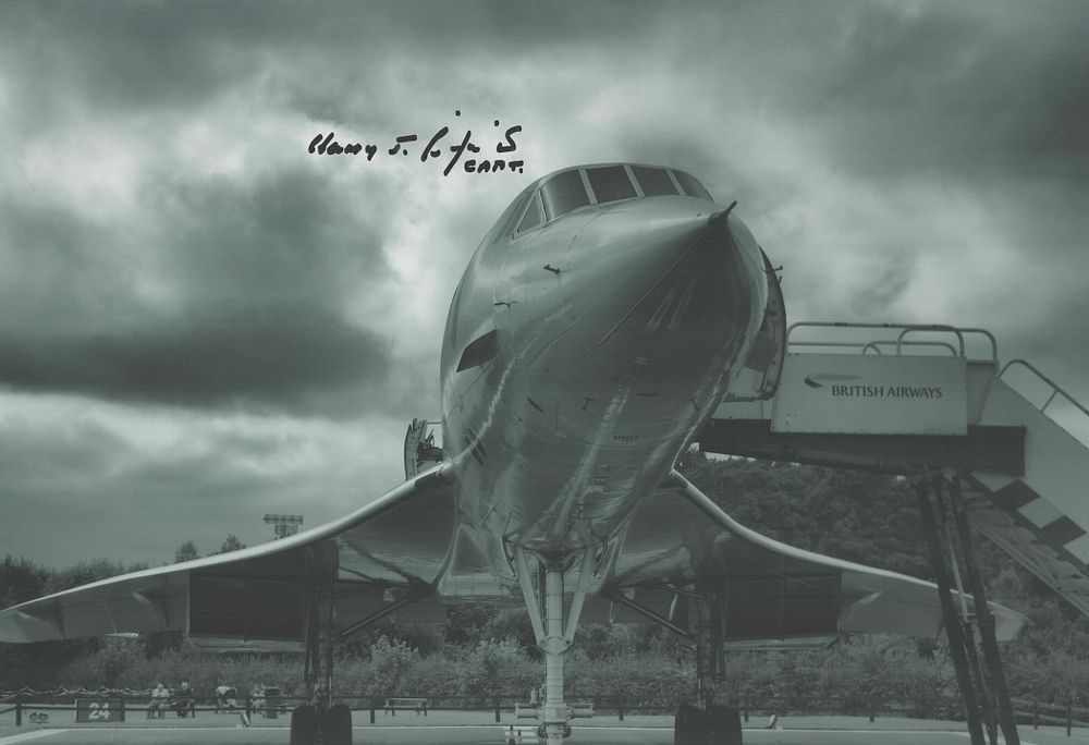 Lot 419: Concorde early pilot Capt Harry Linfield signed stunning...