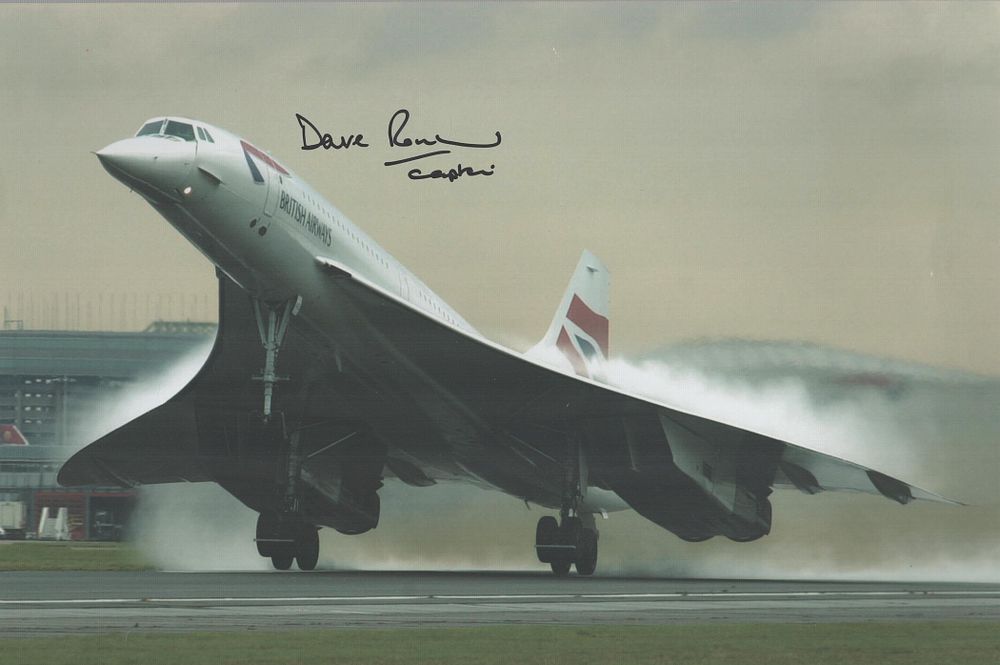 Lot 420: Capt David Rowland Concorde signed 12 x 8...