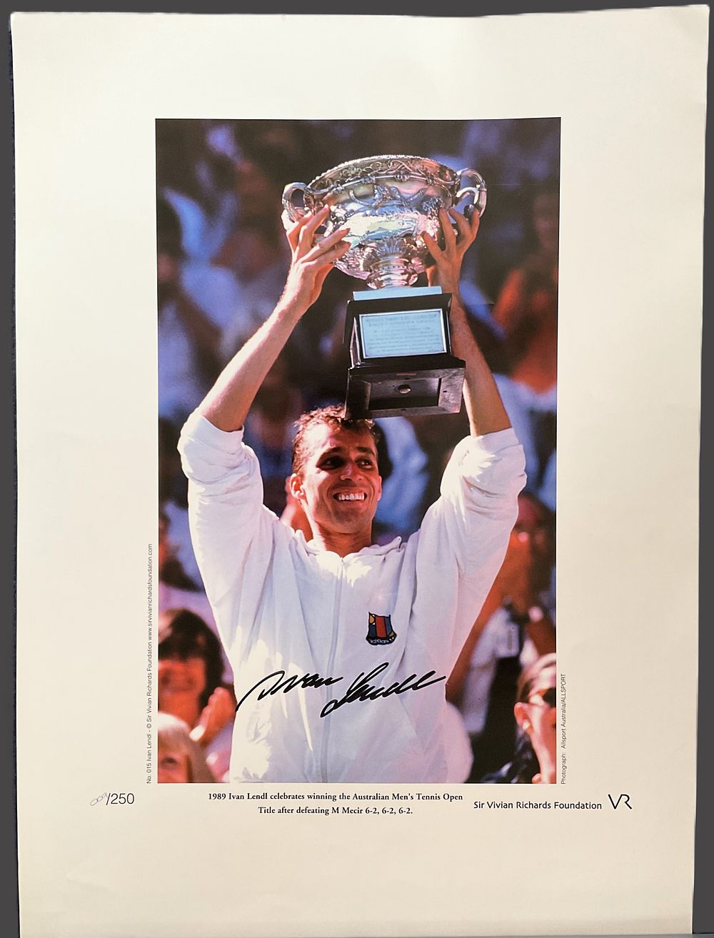 Lot 429: 1989 Ivan Lendl signed Sir Vivian Richards Foundation...