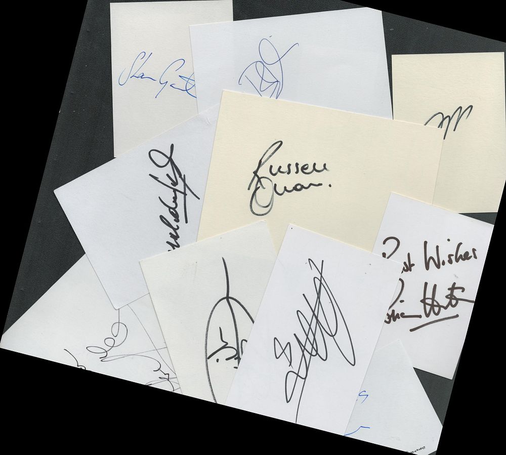 Lot 431: Football Collection of 10 signed White Cards various...