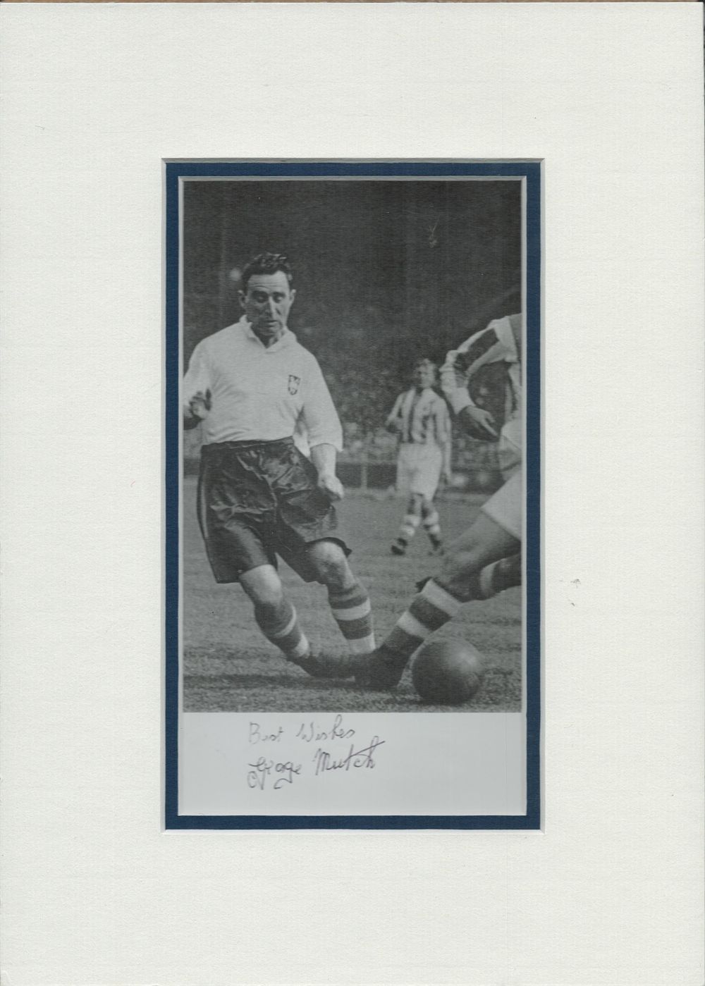 Lot 435: George Mutch signed 11x8inch mounted black and white...