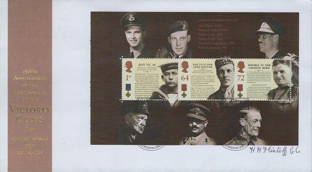 Lot 443: George Cross winner H H Flintoff GC signed...