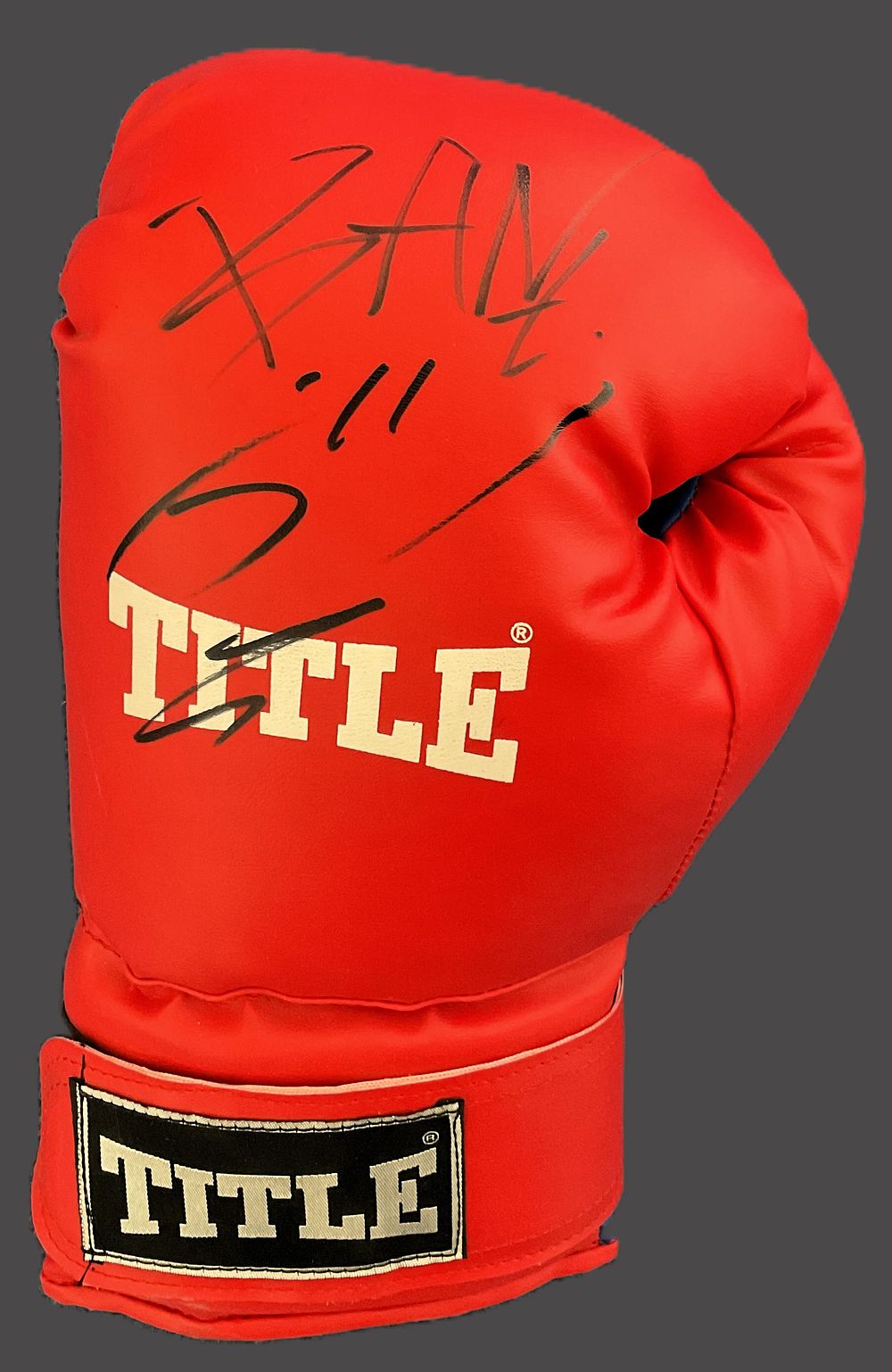 Lot 449: English Actor Tom Hardy Signed Lonsdale Red Boxing...