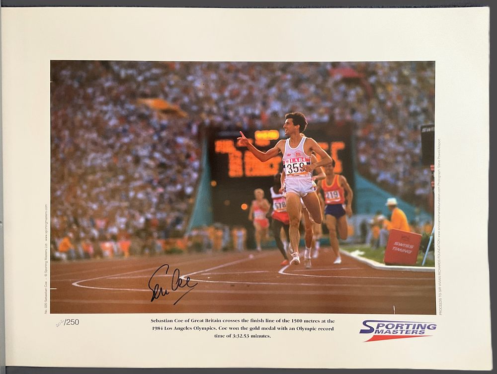 Lot 450: Sebastian Cole signed Sporting Masters limited edition print...