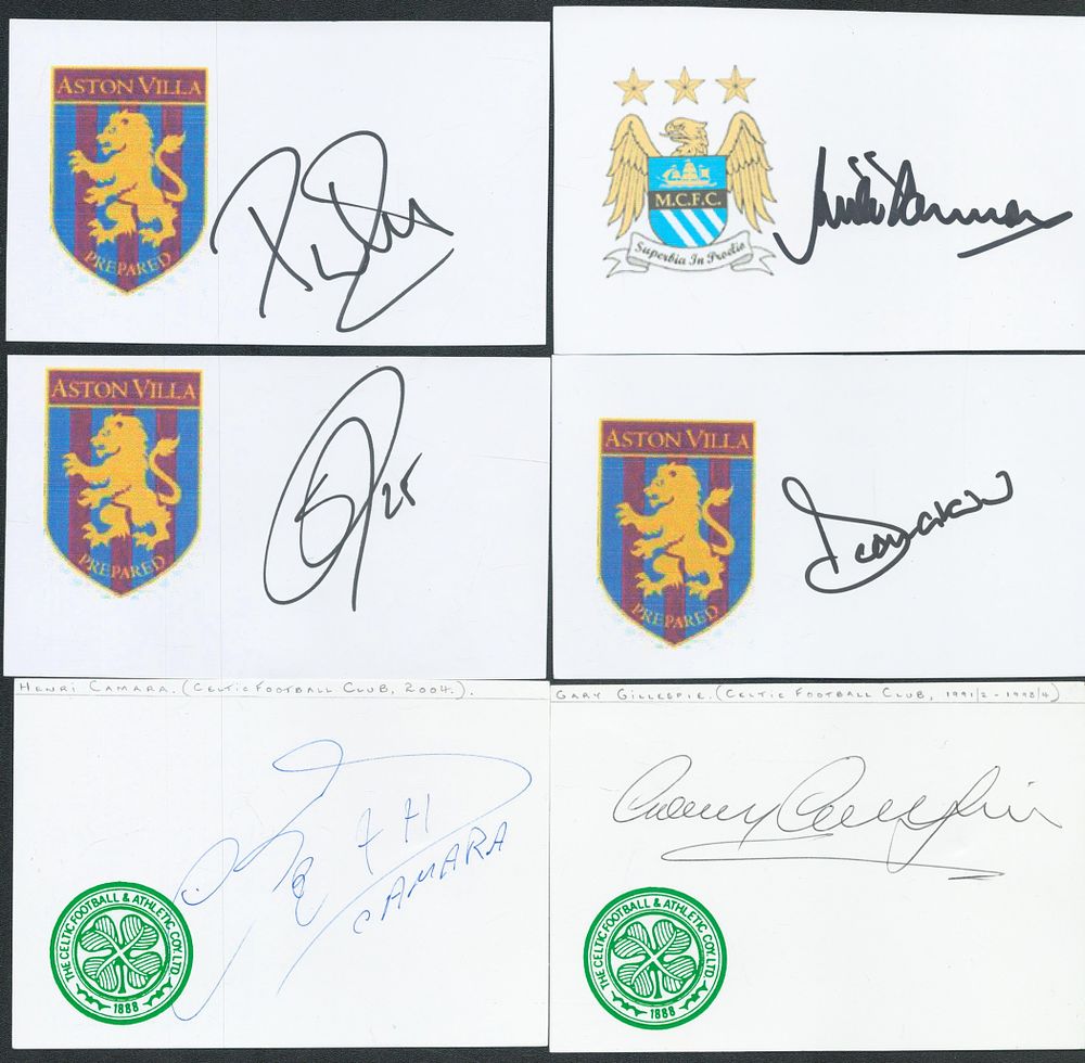 Lot 455: White card collection of 6 signed cards Signatures...