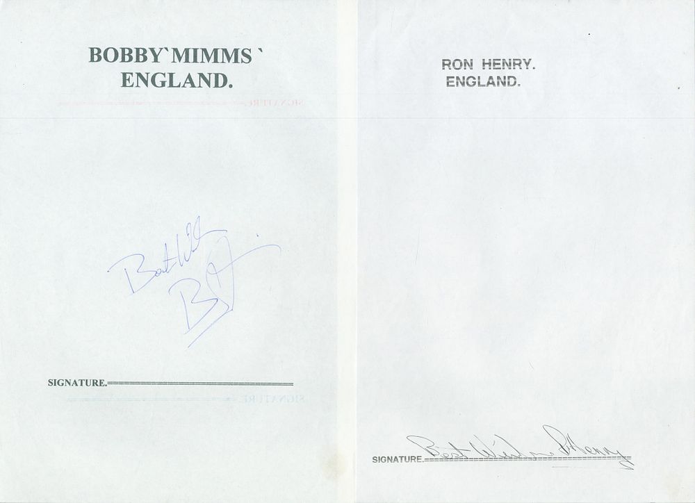 Lot 458: England footballers collection of 10x signed A4 Sheets...