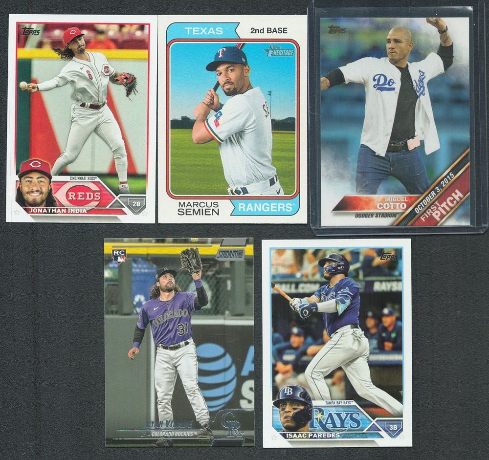 Lot 462: 5 x Trading cards unsigned Miguel Gotto is...