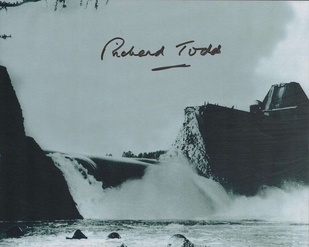 Lot 487: Richard Todd signed 10x8 inch black and white...