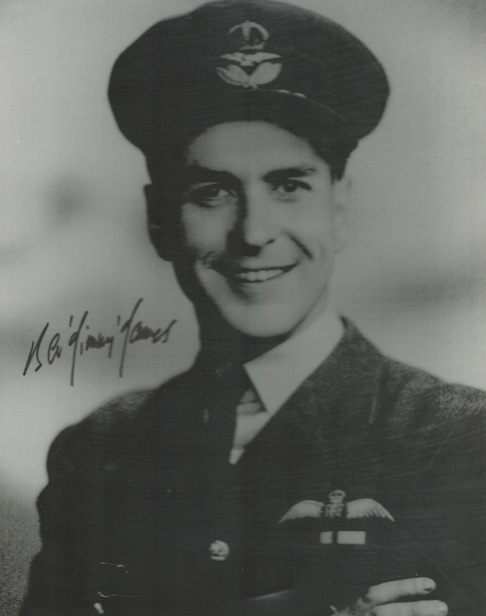 Lot 494: Squadron Leader Bertram Jimmy James signed 10x8 inch...