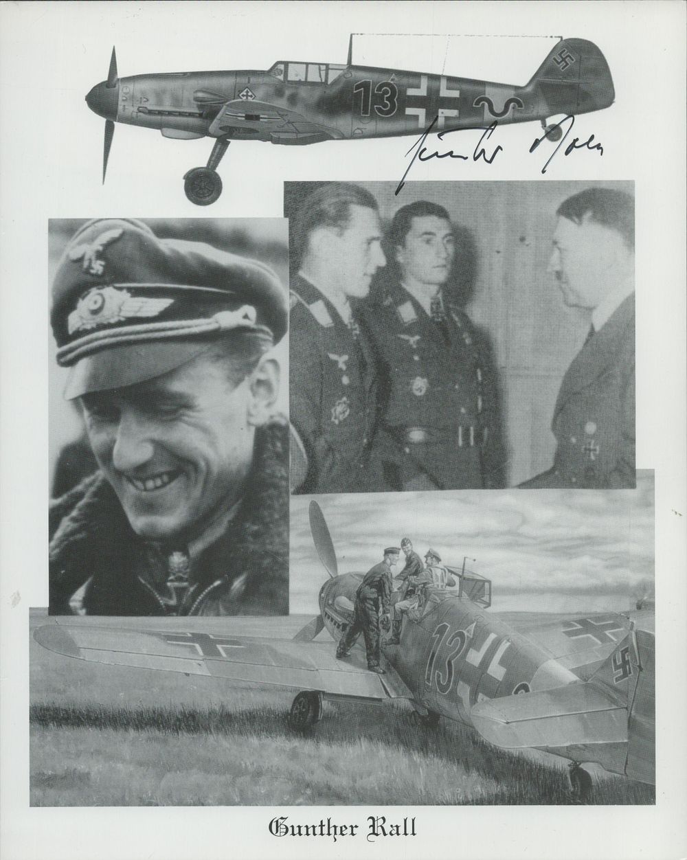 Lot 495: Gunther Rail signed 10x8 inch black and white...