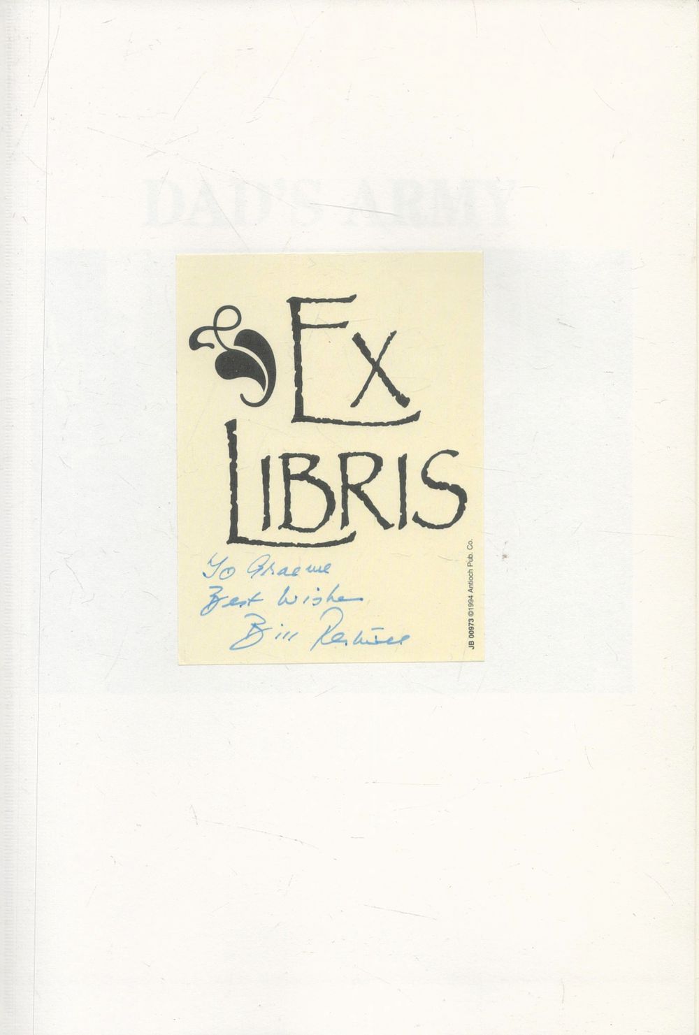 Lot 370: Bill Pertwee Signed Book Dad's Army The Making...