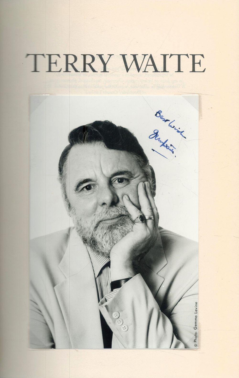 Lot 380: Terry Waite Signed Book Taken on Trust by...
