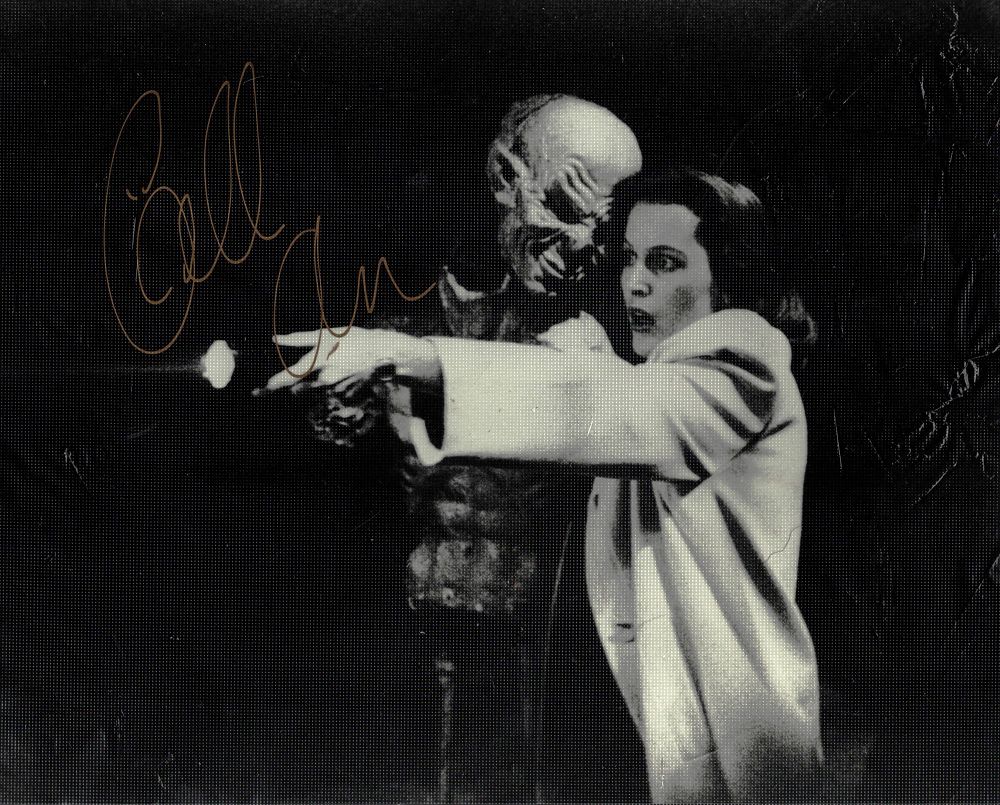 Lot 104: Gillian Anderson signed 10x8 inch X Files black...