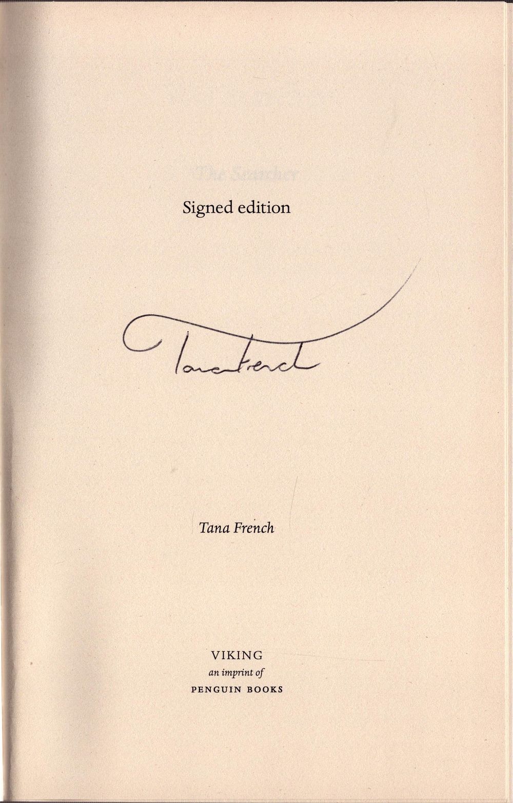 Lot 571: Tana French signed hardback book titled The Searcher...