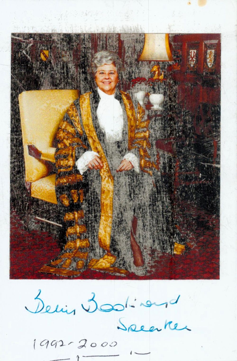 Lot 184: Betty Boothroyd signed 6x4inch colour photo. Former speaker...