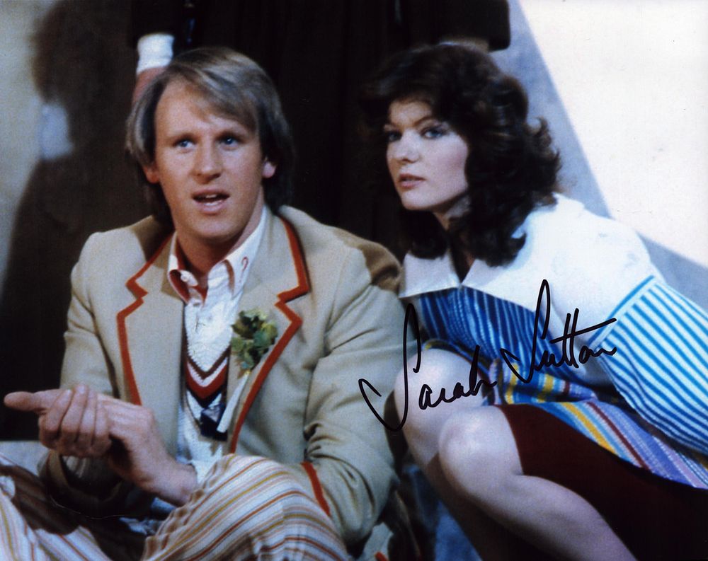 Lot 162: Sarah Sutton signed 10x8 inch DR WHO colour...